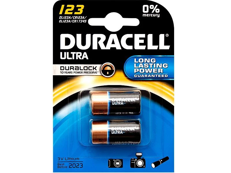 Duracell Ultra CR123 Ličio Elementas 3V 2vnt