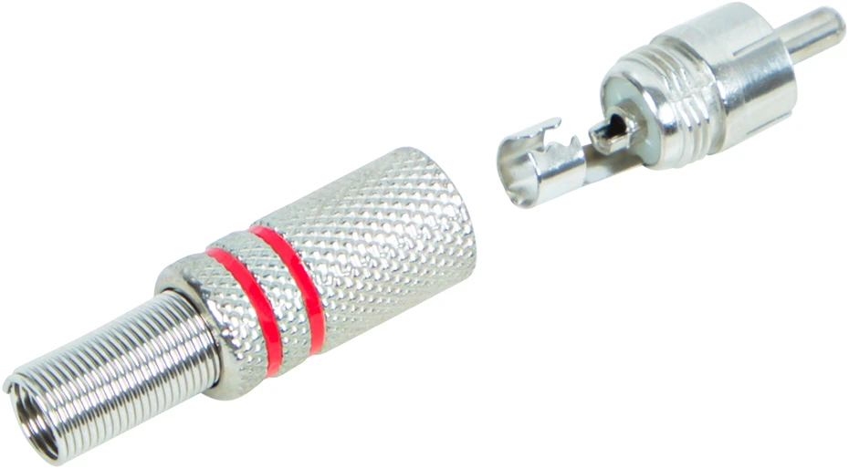 Blow 93-571# Wtyk rca metal raudona