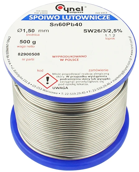 Cyna 1.5 mm / 500g Sn60Pb40 CYNEL