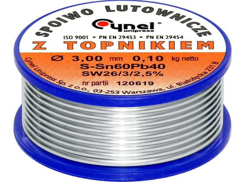 9679# CYNA 3.0mm SZPULA 100g Sn60Pb40