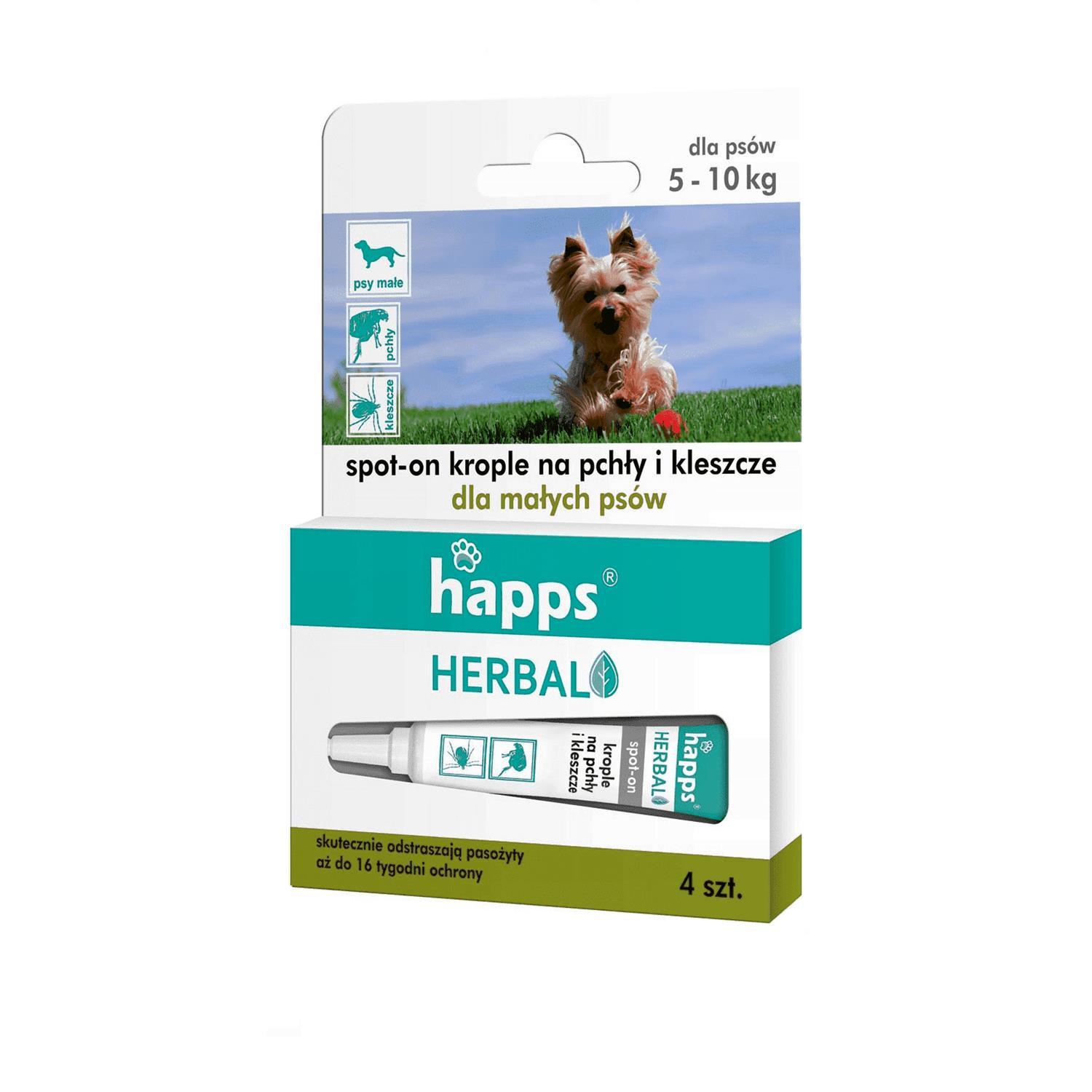 Bros HAPPS lašai nuo blusų ir erkių šunims (5–10 kg)