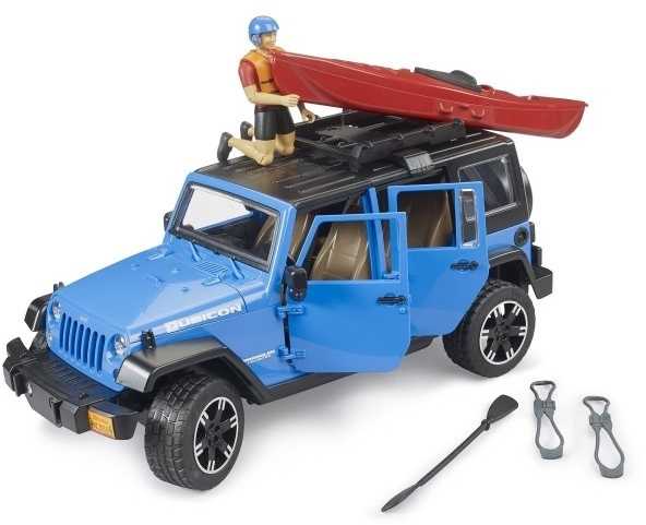Bruder Ata BRUDER Jeep Wrangler Rubicon kajak+fig 02529