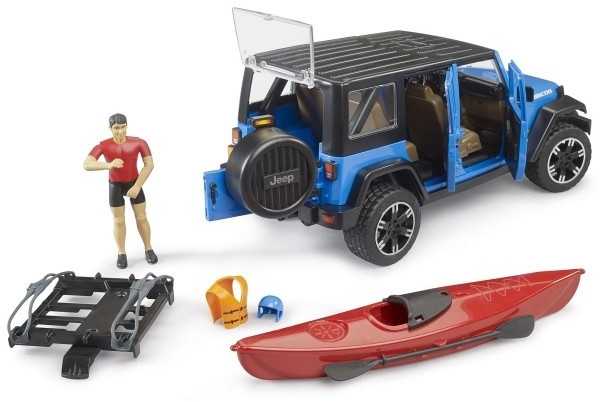 Bruder Ata BRUDER Jeep Wrangler Rubicon kajak+fig 02529
