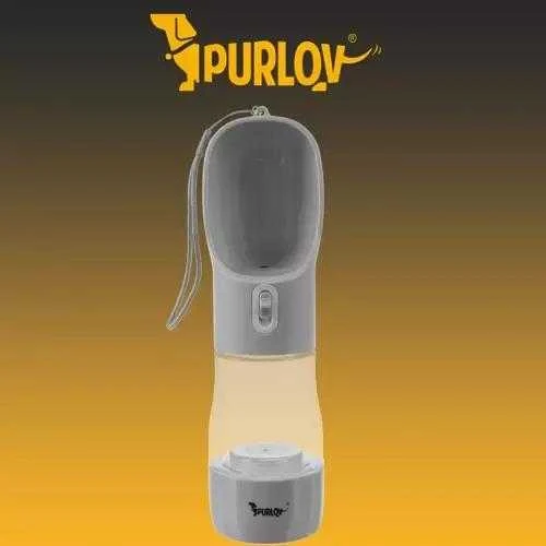 Kelioninis vandens bei maisto dozatorius/dubenėlis šunims, Purlov, juodas