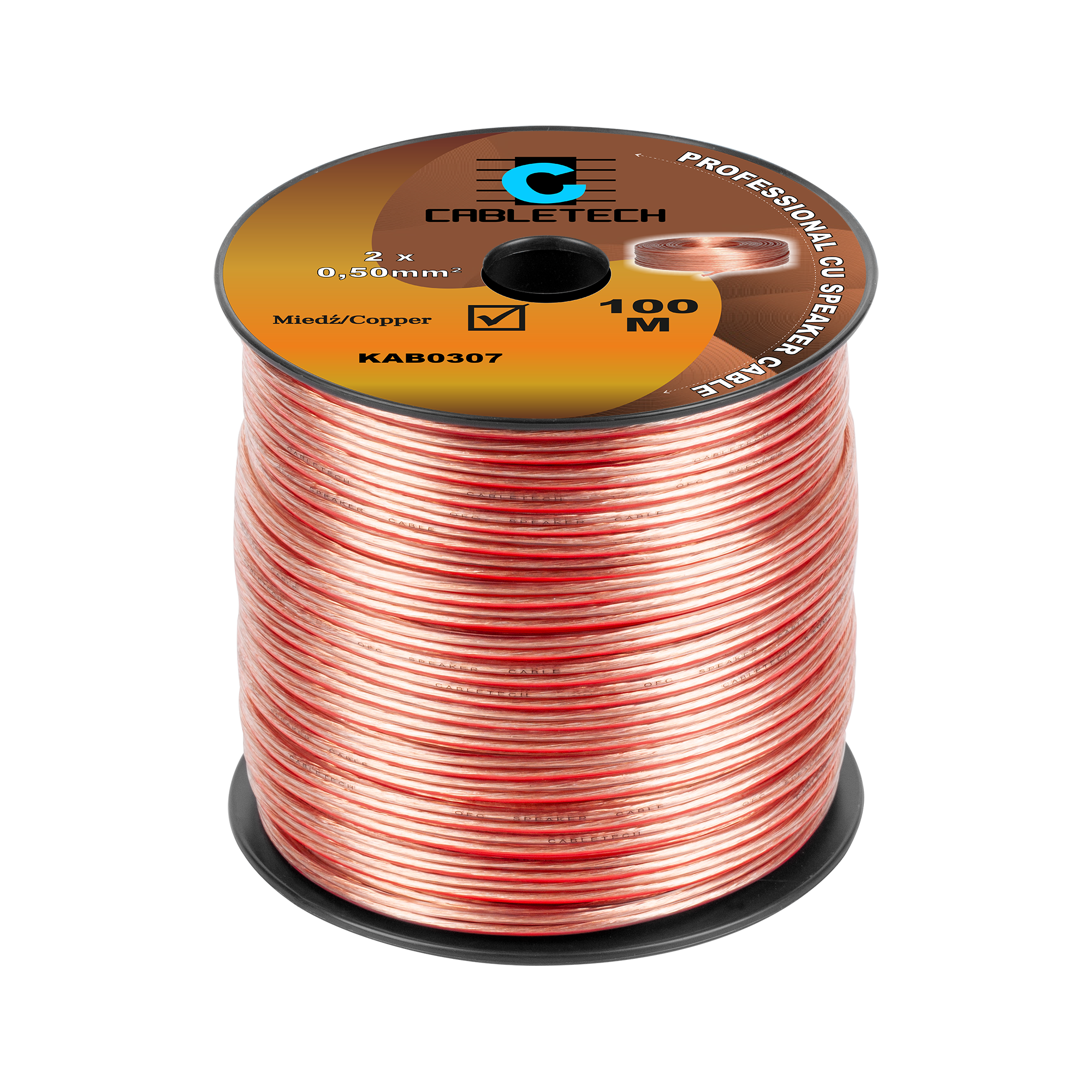 Cabletech Kolonėlių kabelis 0.5mm 100m