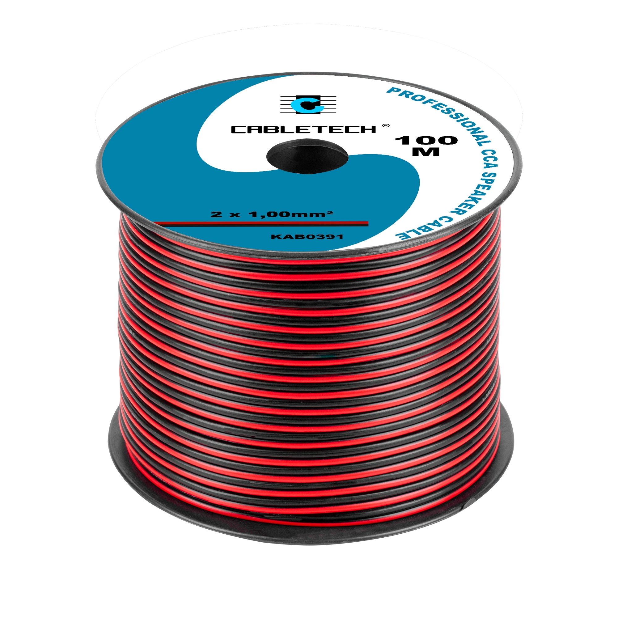 Cabletech garsiakalbio laidas 2x1.0mm 100m rite