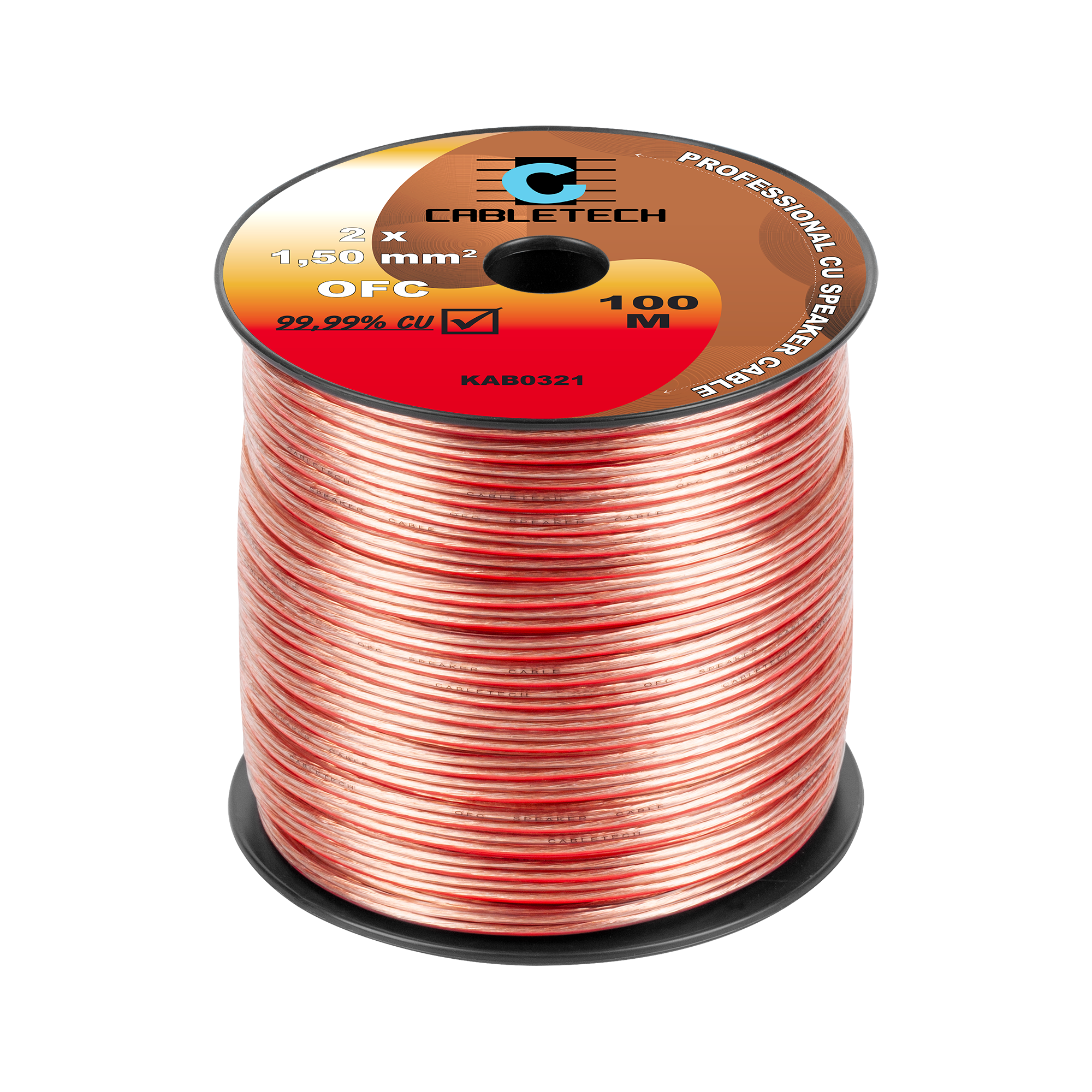 Cabletech Kolonėlių kabelis OFC 1.5mm 100m