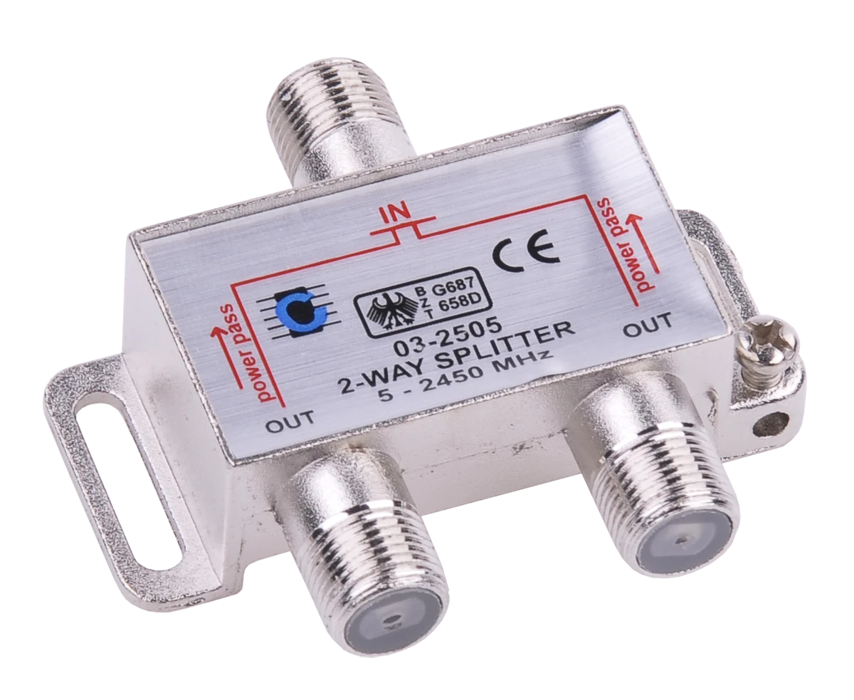 Cabletech 2 krypčių skirstytuvas 5–2450 MHz