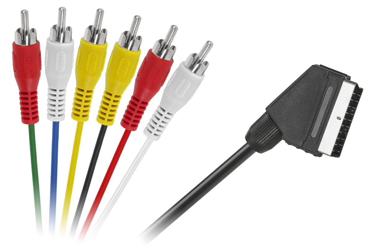 SCART į 6 RCA kabelis