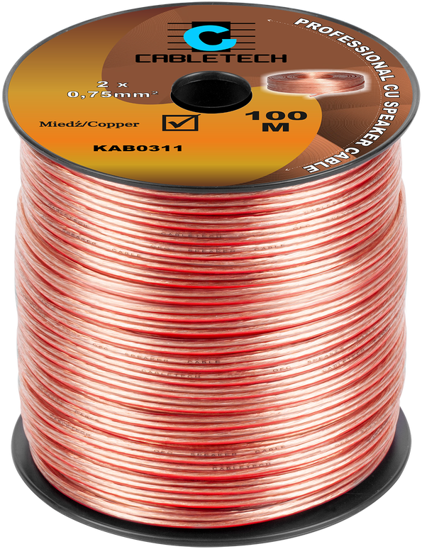 Cabletech Kolonėlių kabelis 0.75mm 100m