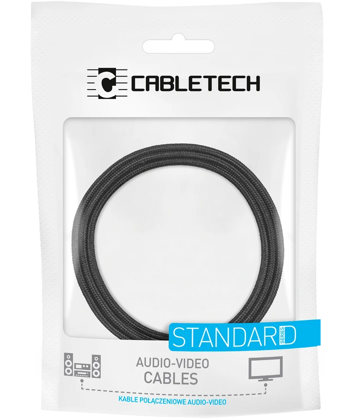 Cabletech Kabelis USB A/C kištukas - USB C/žaibo kištukas (2+2) 1m