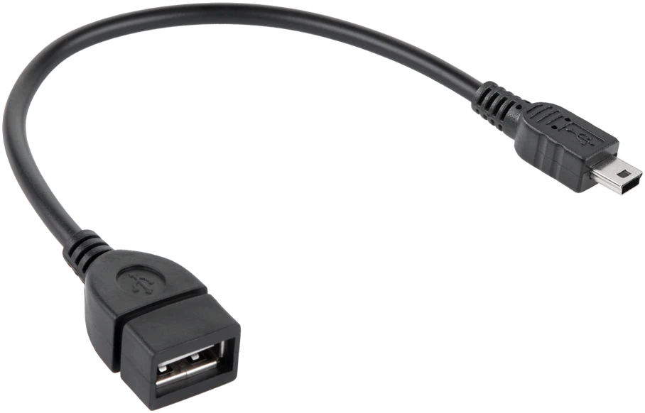 Cabletech Jungtis OTG iš mini USB kištuko į USB Lizdą 20cm