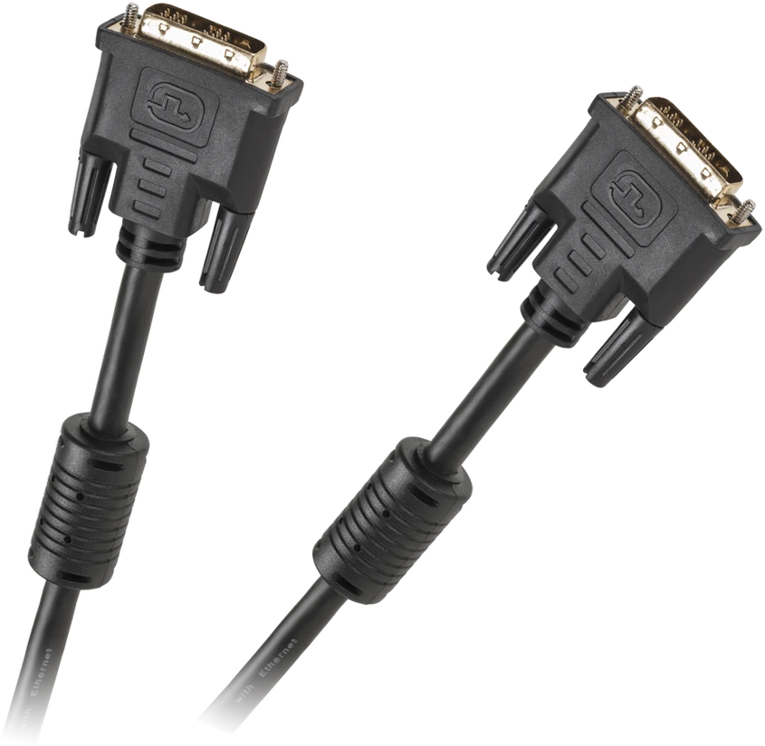 Cabletech DVI-DVI kabelis 1.8m Juodas
