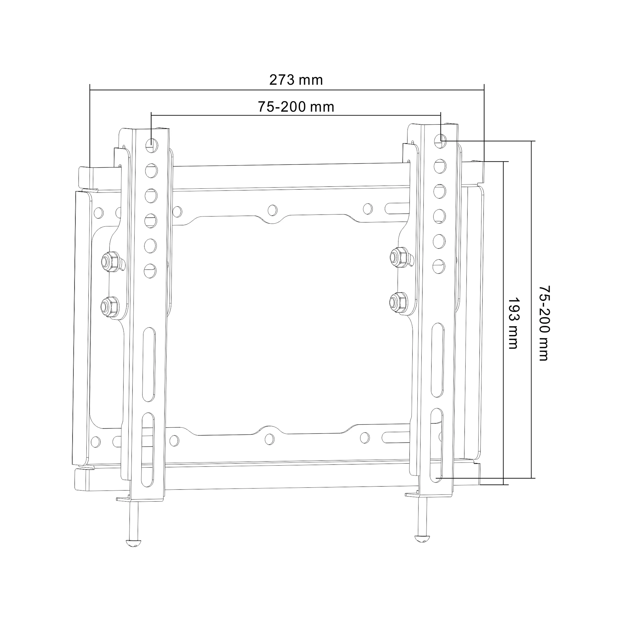 Cabletech UCH0153 Laikiklis LED/LCD/plazminis televizorius 23-42", iki 30kg (vert)