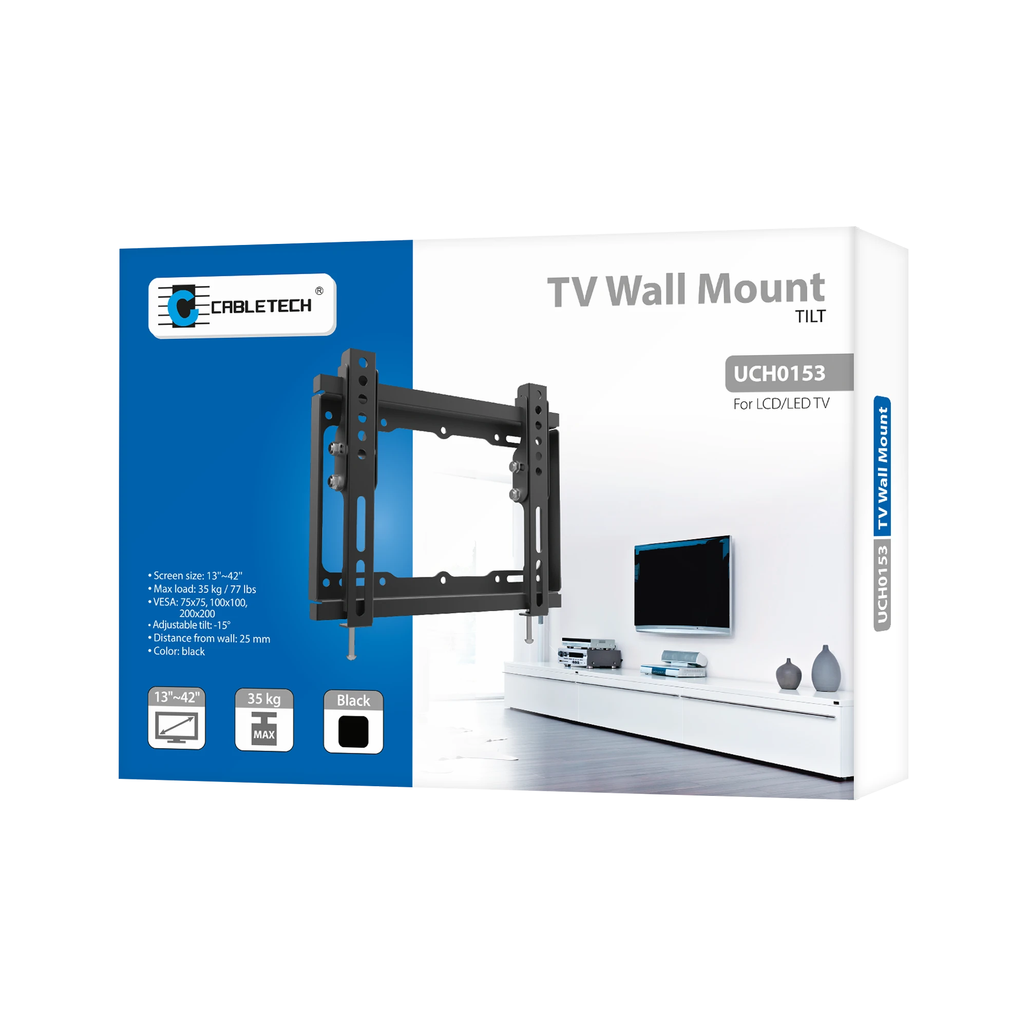 Cabletech UCH0153 Laikiklis LED/LCD/plazminis televizorius 23-42", iki 30kg (vert)