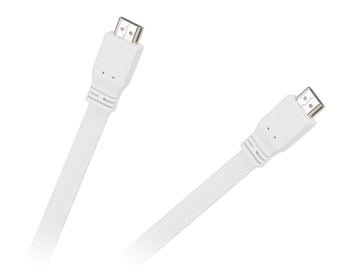 Baltas plokščias HDMI laidas