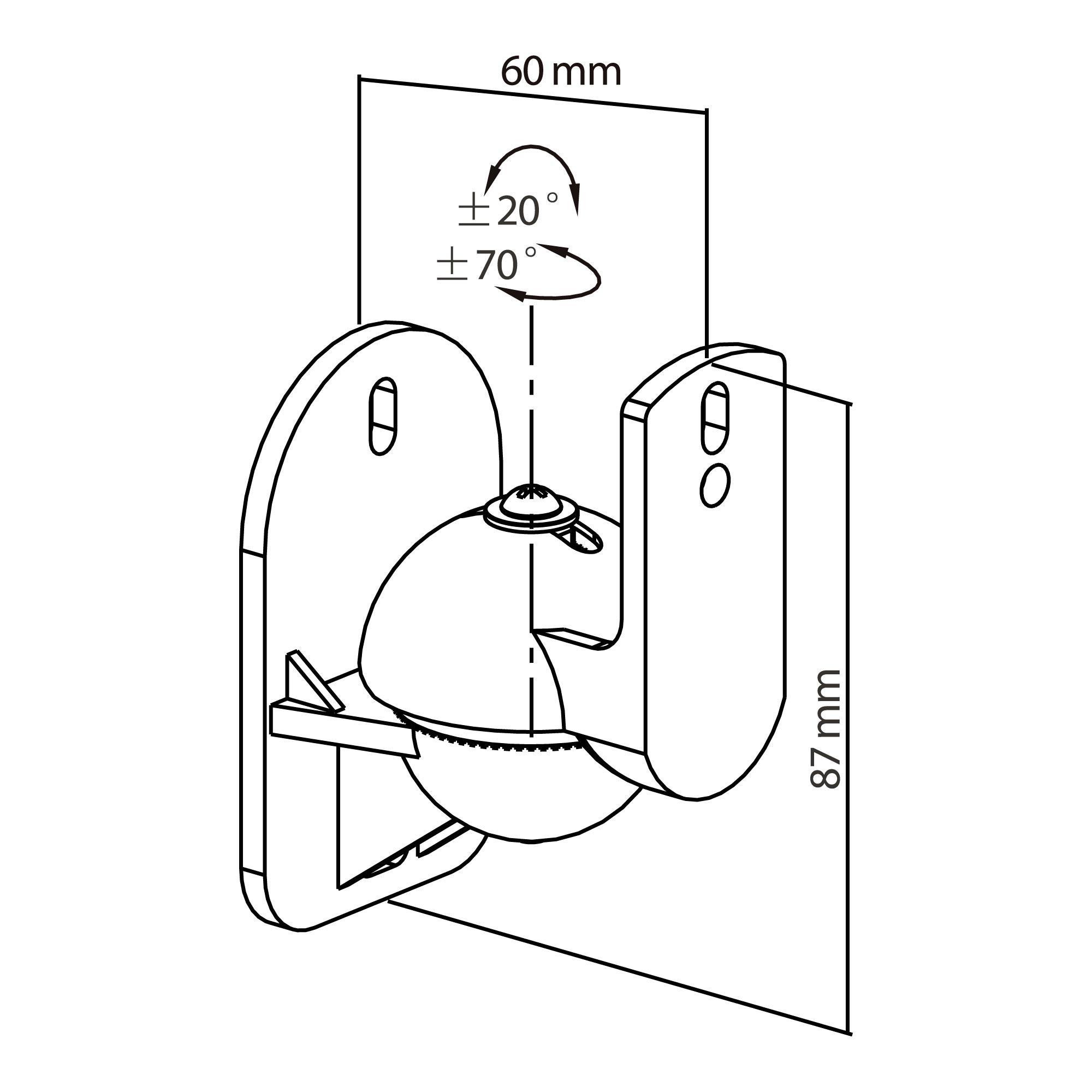 Cabletech Garso kolonėlių sieninių laikiklių komplektas (maks. 3.5kg)