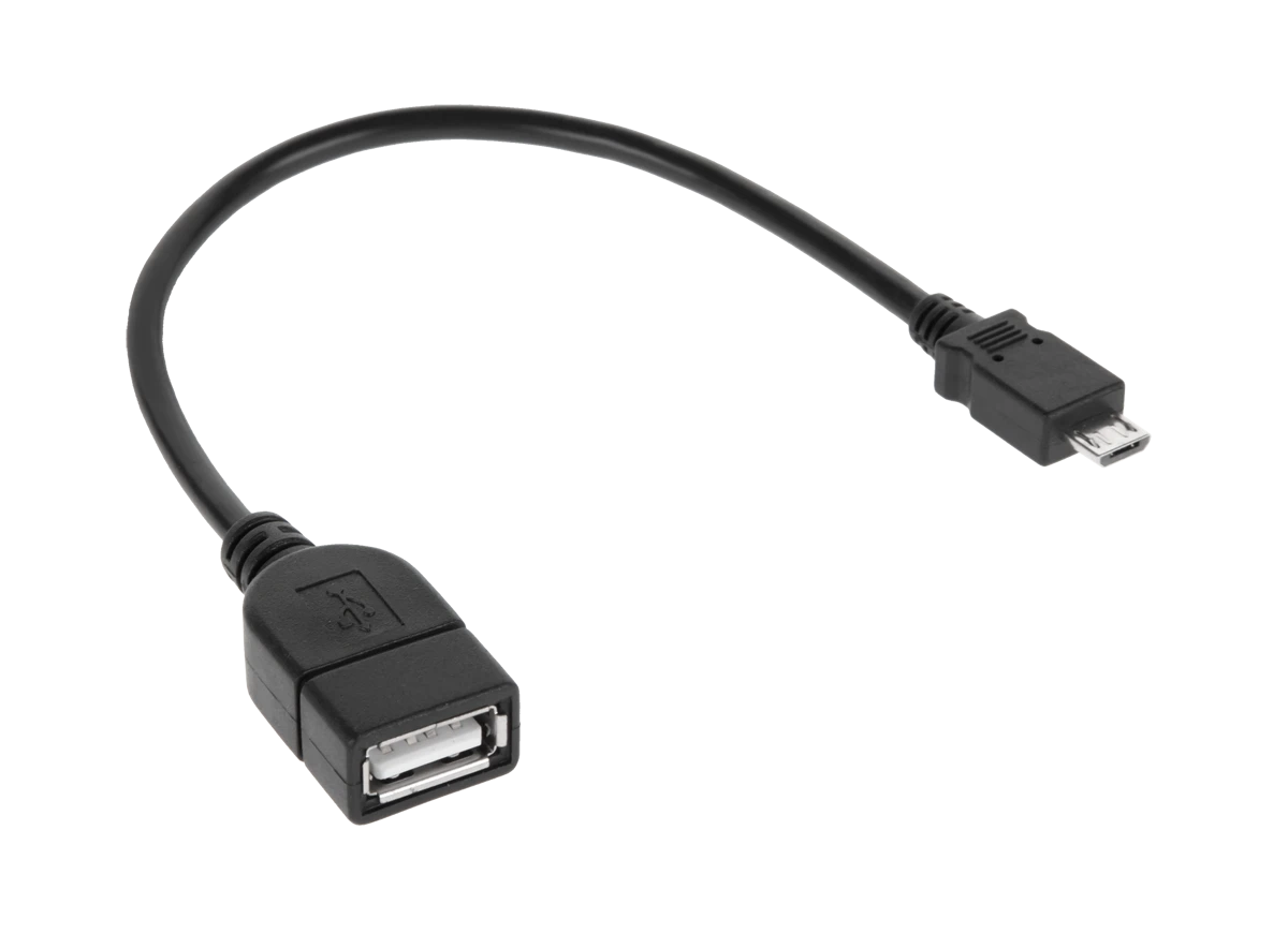 Cabletech USB kabelio lizdas A - mikro USB kištukas 20 cm