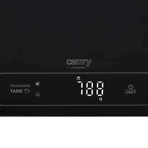 Virtuvinės svarstyklės Camry | Virtuvės svarstyklės | CR 3175 | Didžiausias svoris (talpa) 15 kg | Graduacija 1 g | Ekrano tipo LED | Juodas