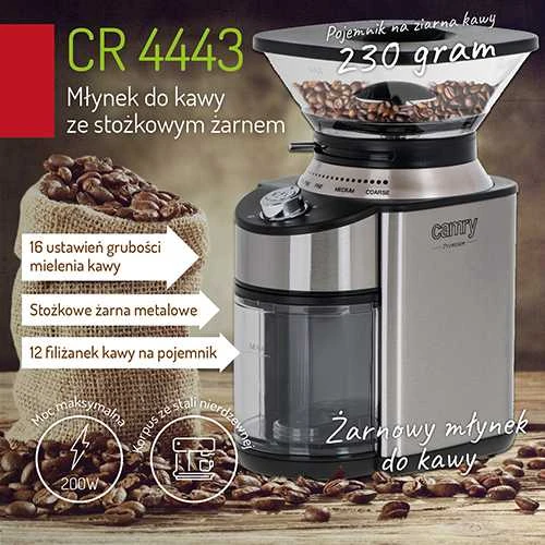 Elektrinė kavamalė su girnomis CAMRY CR-4443