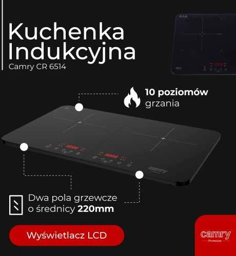 Dviejų degiklių indukcinė viryklė Camry Hob CR 6514, Juodos spalvos