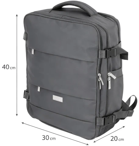 Camry CR 6880 dark pilkas Kuprinė biznesowo-sportowy on-board free size 40x20x30 cm, 24l, 3 komory, 11 kieszeni, laptop 17