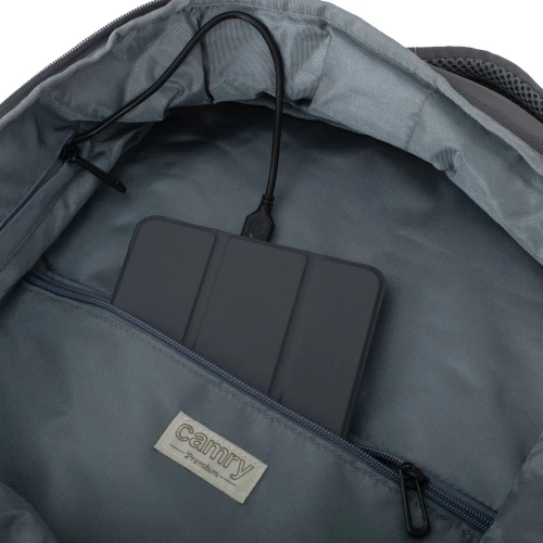 Camry CR 6880 dark pilkas Kuprinė biznesowo-sportowy on-board free size 40x20x30 cm, 24l, 3 komory, 11 kieszeni, laptop 17