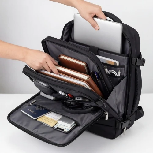 Camry CR 6880 juodas Kuprinė biznesowo-sportowy on-board free size 40x20x30 cm, 24l, 3 komory, 11 kieszeni, laptop 17