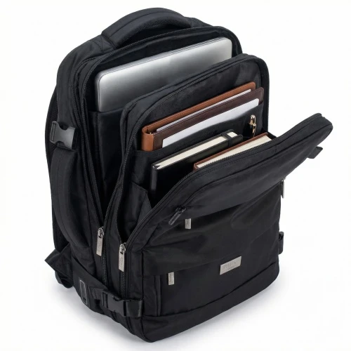 Camry CR 6880 juodas Kuprinė biznesowo-sportowy on-board free size 40x20x30 cm, 24l, 3 komory, 11 kieszeni, laptop 17