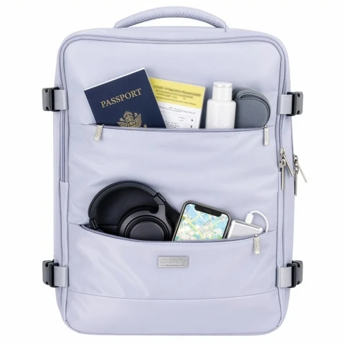 Camry CR 6880 light violetinė Kuprinė biznesowo-sportowy on-board free size 40x20x30 cm, 24l, 3 komory, 11 kieszeni, laptop 17