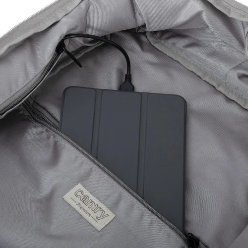 Camry CR 6880 medium pilkas Kuprinė biznesowo-sportowy on-board free size 40x20x30 cm, 24l, 3 komory, 11 kieszeni, laptop 17
