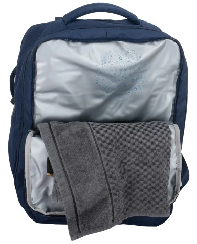 Camry CR 6880 navy mėlynas Kuprinė biznesowo-sportowy on-board free size 40x20x30 cm, 24l, 3 komory, 11 kieszeni, laptop 17