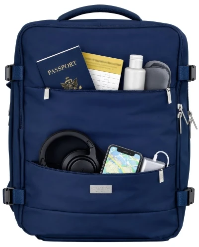 Camry CR 6880 navy mėlynas Kuprinė biznesowo-sportowy on-board free size 40x20x30 cm, 24l, 3 komory, 11 kieszeni, laptop 17
