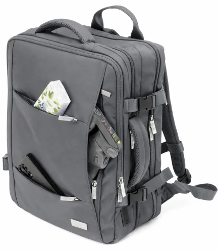 Camry CR 6881 dark pilkas Kuprinė biznesowo-sportowy on-board free size 40x20x30 cm, 24l, 3 komory, 13 kieszeni, laptop 15,6 cali