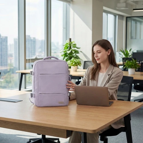 Camry CR 6881 light violetinė Kuprinė biznesowo-sportowy on-board free size 40x20x30 cm, 24l, 3 komory, 13 kieszeni, laptop 15,6 cali