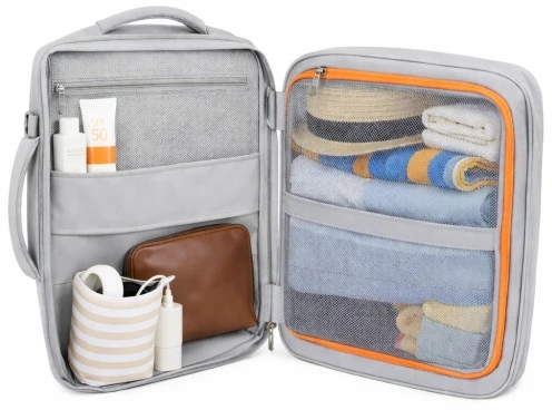 Camry CR 6881 medium pilkas Kuprinė biznesowo-sportowy on-board free size 40x20x30 cm, 24l, 3 komory, 13 kieszeni, laptop 15,6 cali