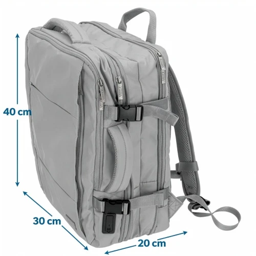 Camry CR 6881 medium pilkas Kuprinė biznesowo-sportowy on-board free size 40x20x30 cm, 24l, 3 komory, 13 kieszeni, laptop 15,6 cali
