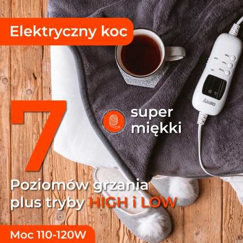 Šildoma antklodė Camry CR 7418, pilka