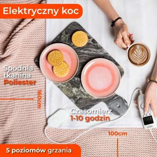Šildoma antklodė Camry CR7422, balta