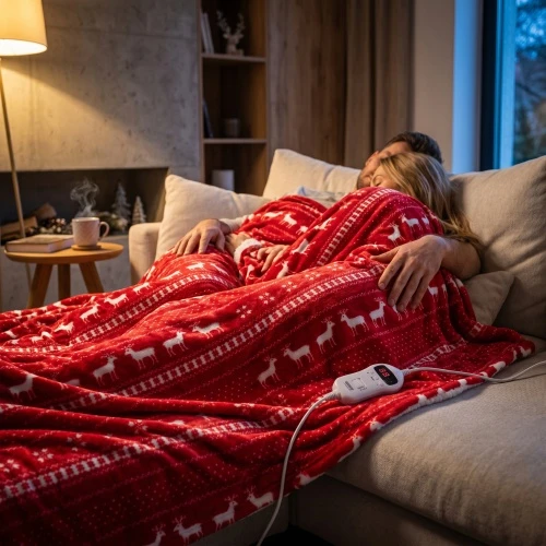Camry | Elektrinė šildymo antklodė su laikmačiu | CR 7441 | Šildymo lygių skaičius 10 | Asmenų skaičius 1 | Nuotolinio valdymo pultas | 120 W | Raudona/Baltas
