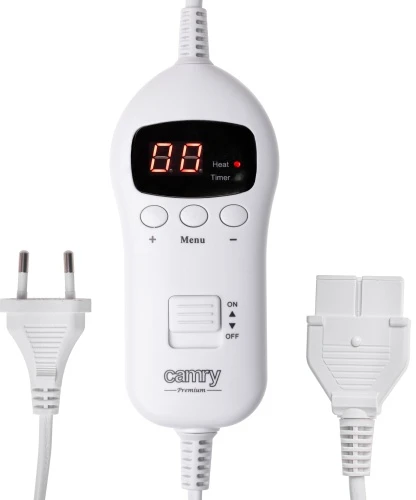 Camry | Elektrinė šildymo antklodė su laikmačiu | CR 7441 | Šildymo lygių skaičius 10 | Asmenų skaičius 1 | Nuotolinio valdymo pultas | 120 W | Raudona/Baltas