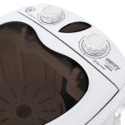 Skalbimo mašina Camry CR 8054 Mini skalbimo mašina su gręžimo funkcija, Skalbimo talpa iki 3kg, Gręžimo galia iki 1kg, Baltai pilka