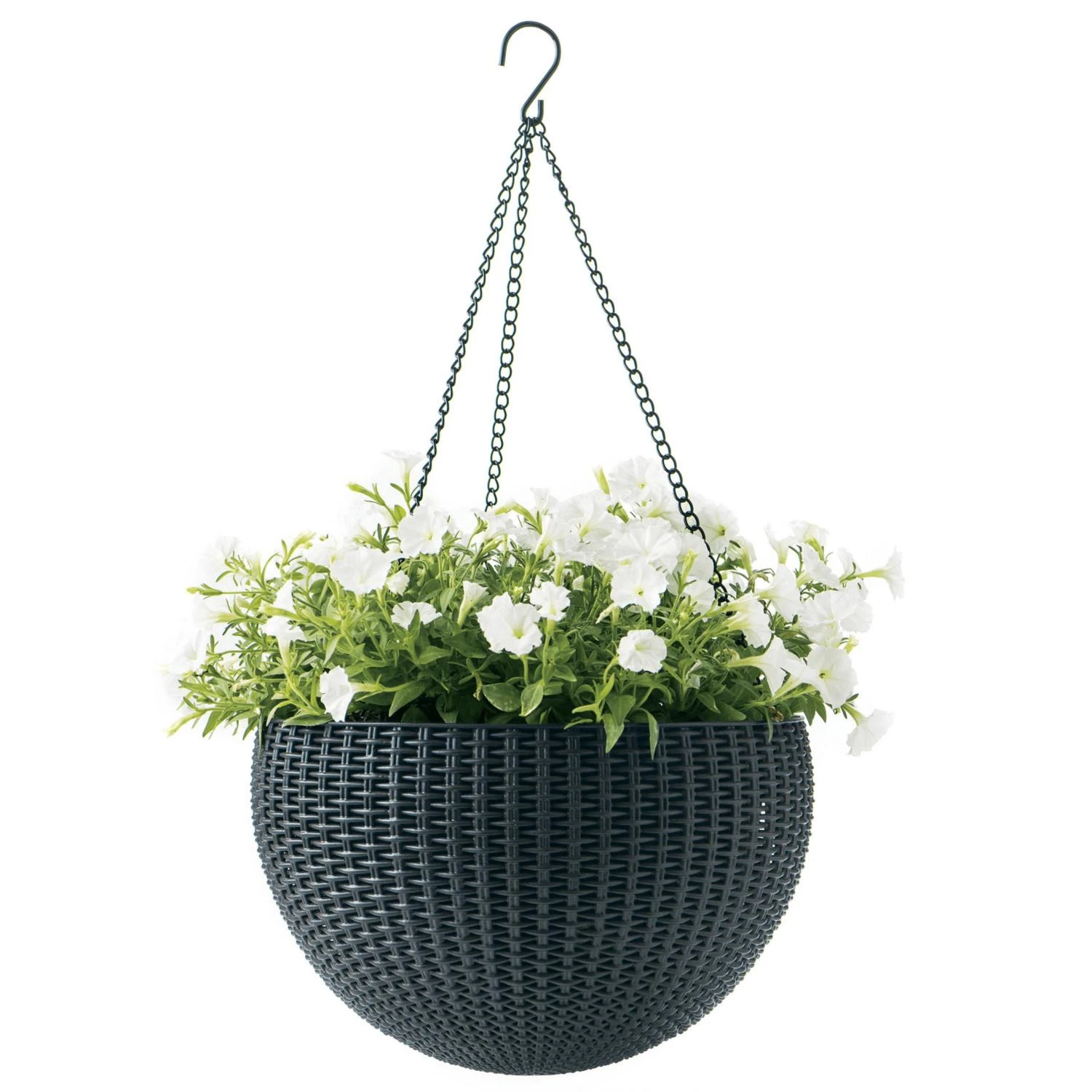 Ketter Hanging Sphere Planter apvalus pakabinamas vazonas, antracito spalvos