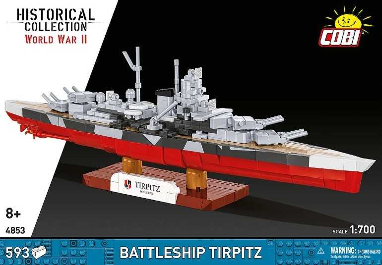 Cobi Klocki Karinis laivas „Tirpitz“ 593 blokai