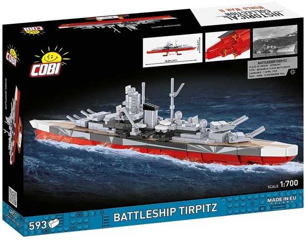 Cobi Klocki Karinis laivas „Tirpitz“ 593 blokai