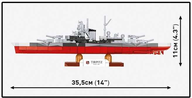 Cobi Klocki Karinis laivas „Tirpitz“ 593 blokai