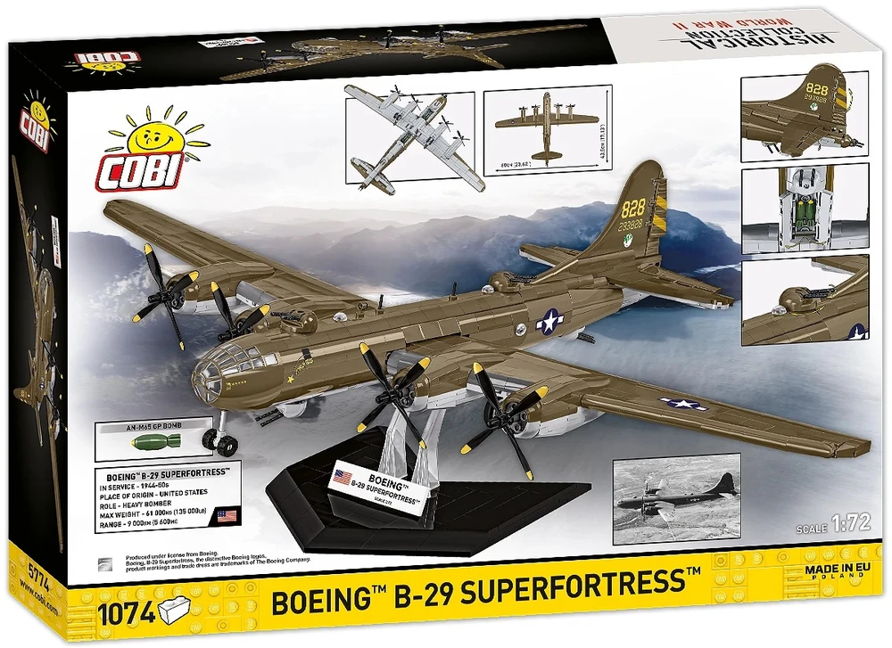 Cobi Konstruktoriaus kaladėlės Boeing B-29 Superfortress 1074 kaladėlės