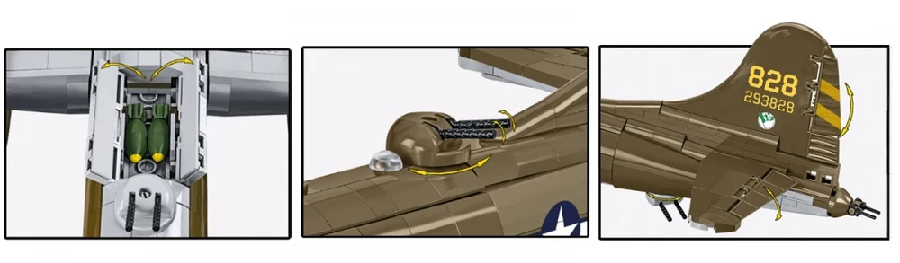Cobi Konstruktoriaus kaladėlės Boeing B-29 Superfortress 1074 kaladėlės