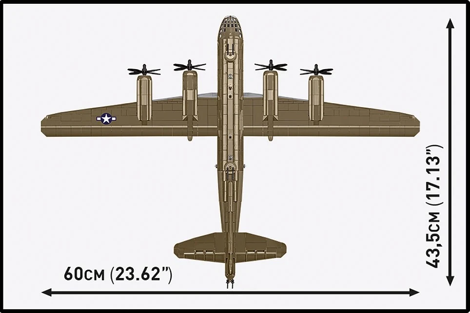 Cobi Konstruktoriaus kaladėlės Boeing B-29 Superfortress 1074 kaladėlės