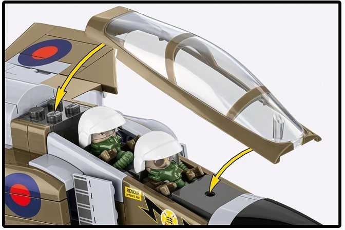 Cobi Klocki F-4m Phantom II blokuoja 728 blokus